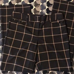 NWOT Black Gold Plaid Dress Pants New York Co